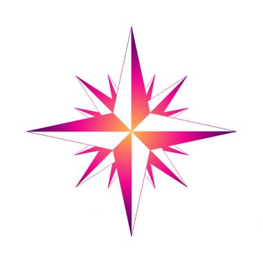 Rüzgar gülü, vektör çizim.