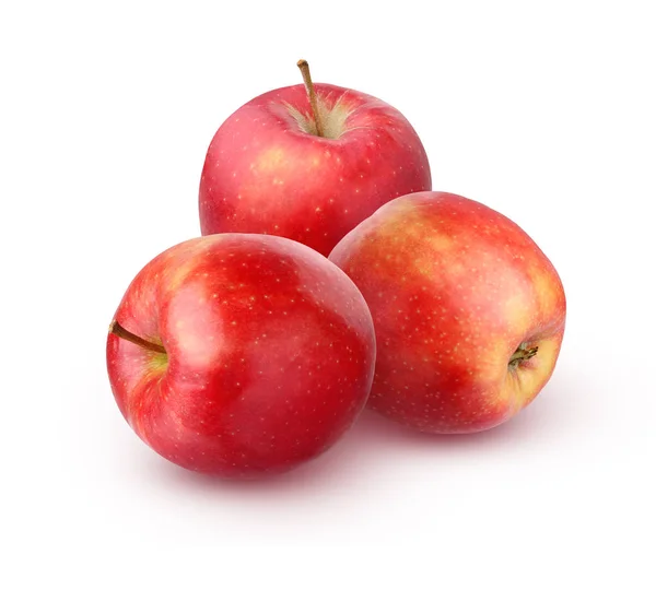 Three red Apple on white background Royalty Free Stock Photos