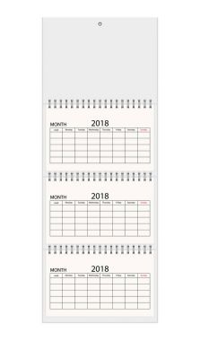 Blank wall calendar, card for your design. Mock up, vector. clipart