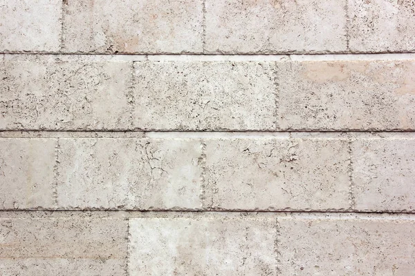 Parede branca de grandes blocos. A textura da pedra . — Fotografia de Stock