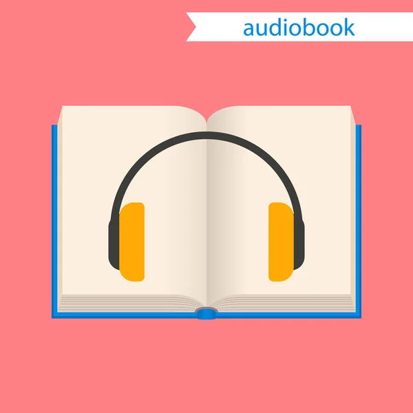Audiobook, εικονίδιο του φορέα. — Διανυσματικό Αρχείο