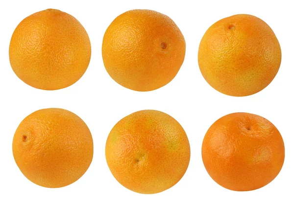 Clementinas, tangerinas isoladas sobre fundo branco . — Fotografia de Stock
