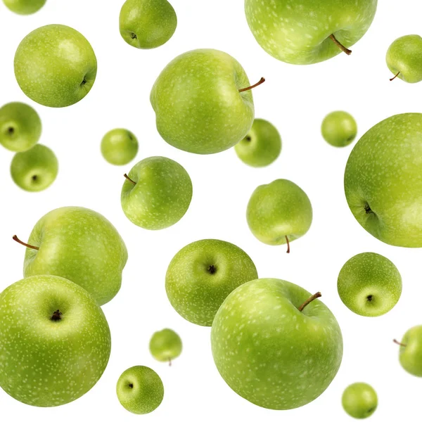 Fondo de fruta con manzanas verdes. Enfoque selectivo . —  Fotos de Stock