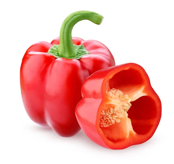 Red bell pepper, isolated on a white background. — Stock Photo, Image