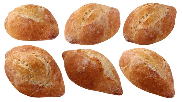흰색 배경에 고립 된 프랑스 빵. — 스톡 사진