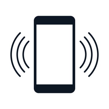 cep telefonu zil ve basit bir simge. vektör düz çizim.