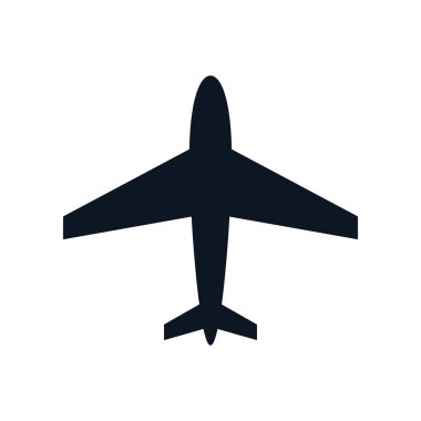 Uçak, beyaz arka plan üzerinde vektör simgesi. Uçak.