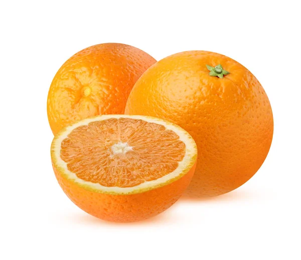 하얀 배경에 고립된 오렌지. — 스톡 사진