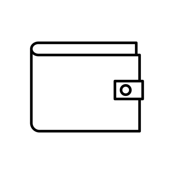 Мужской Бумажник Значок Линии Векторная Плоская Иллюстрация — стоковый вектор