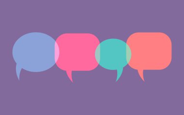 Diyalog bulutları, konuşma baloncukları. vektör 