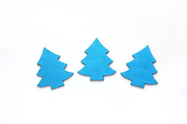 Composition de Noël des arbres de Noël bleus — Photo