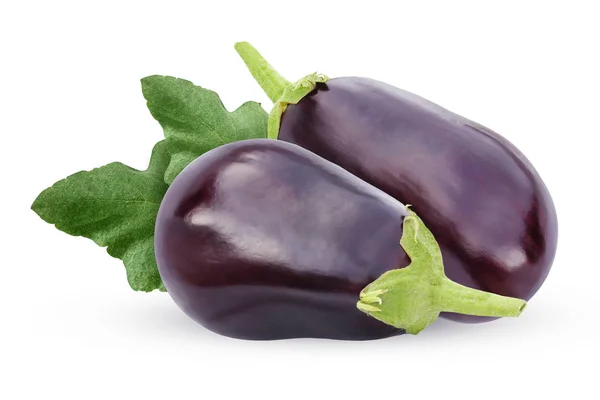 Geïsoleerde aubergine op een witte achtergrond — Stockfoto