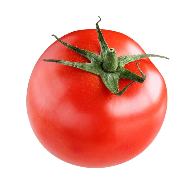 Röd Tomat Isolerad Vit Bakgrund Hela Grönsaker — Stockfoto