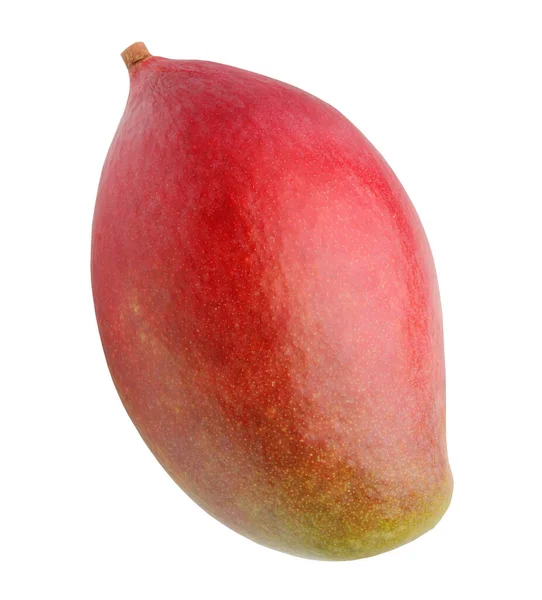 Jeden Owoc Mango Wyizolowany Białym Tle Dojrzałe Owoce Tropikalne — Zdjęcie stockowe