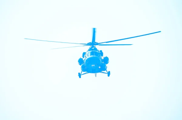 Helicopter flying in sky — Stock Photo, Image