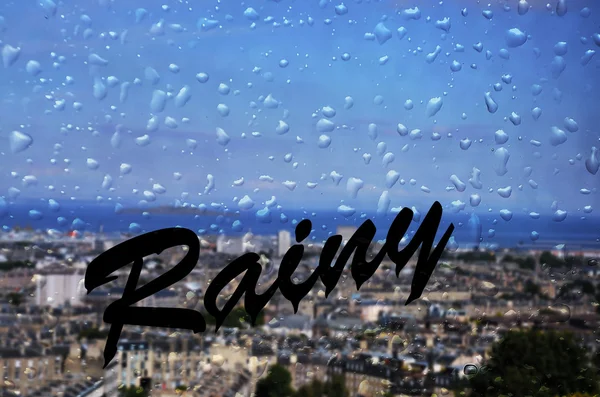 Gotas Lluvia Cristal Ventana —  Fotos de Stock