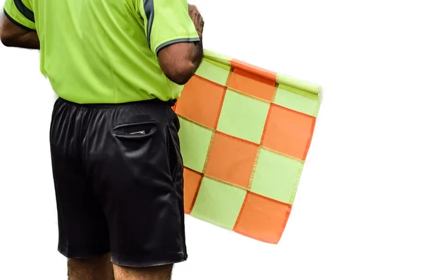 Bandera de hombre de línea de fútbol — Foto de Stock