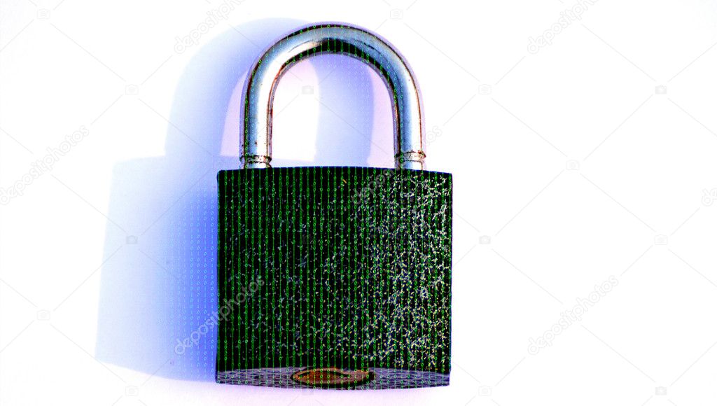 Security key on white background