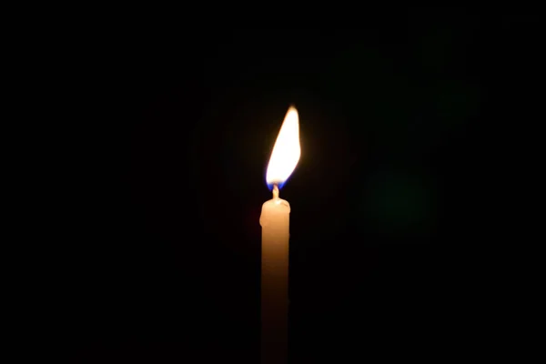 Closeup αναμμένο κερί — Φωτογραφία Αρχείου