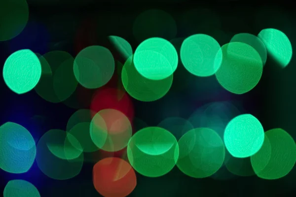 Luz verde desfocada — Fotografia de Stock