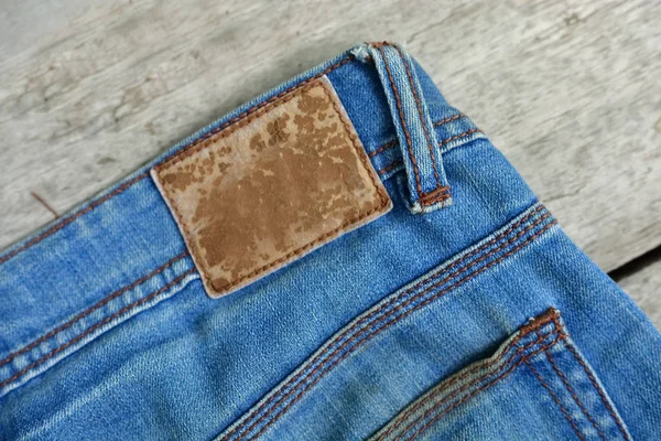 Etiqueta jeans de cuero — Foto de Stock