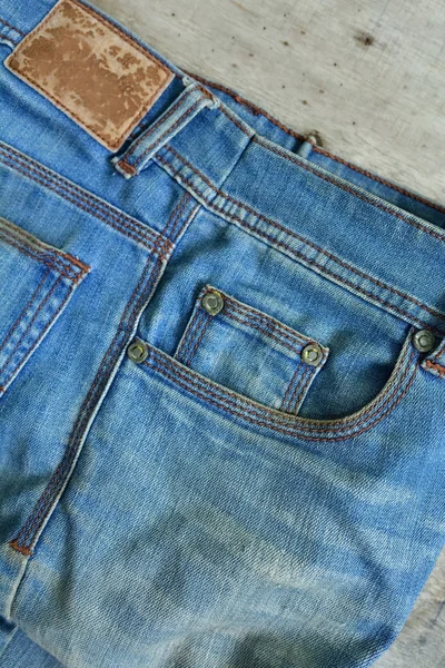Deri jeans etiket — Stok fotoğraf