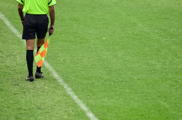 Assistente arbitro di calcio — Foto Stock