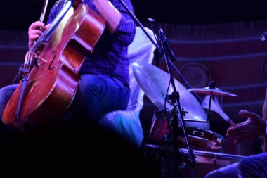 Canlı performans sahnesinde keman çalmak