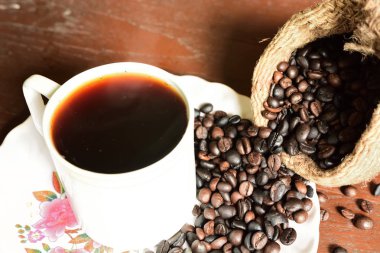 kahve fincanı jüt çanta 