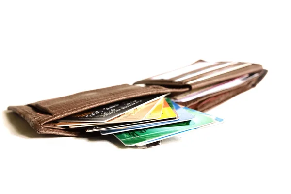 Karta kredytowa na na białym tle — Zdjęcie stockowe