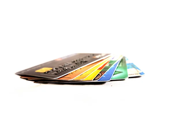 Karta kredytowa na na białym tle — Zdjęcie stockowe