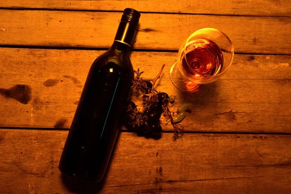 Copo Vinho Mesa Madeira — Fotografia de Stock