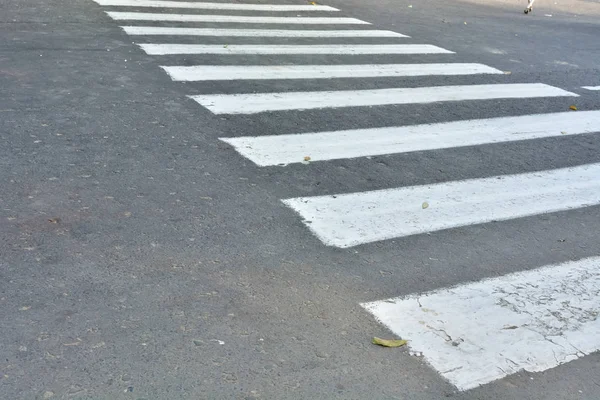 Empty Zebra Crossing Sign Road — Stock Photo, Image