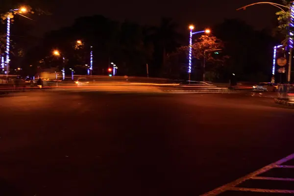 Long Exposure Car Light — Stock Photo, Image