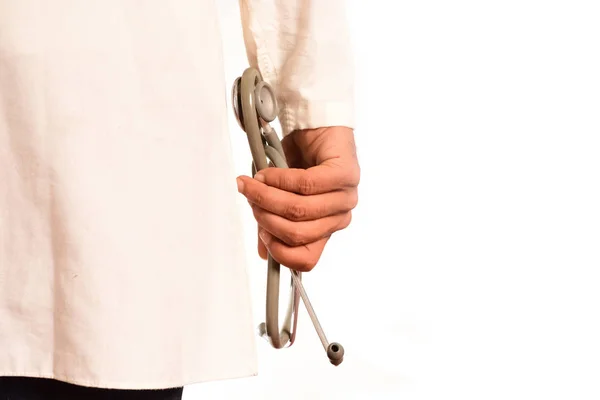 Stéthoscope dans la main du médecin — Photo
