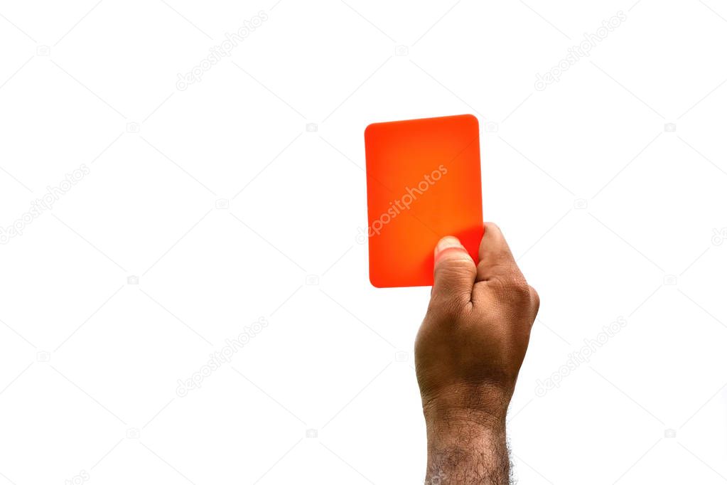 close up of red card 