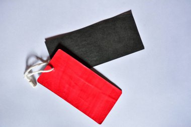 Boş etiket mavi arka plan