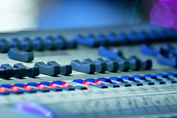 Close-up Of Professional Digital Sound Mixer