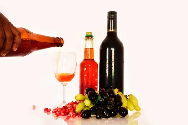 Wijn Druiven Geïsoleerd Witte Achtergrond — Stockfoto