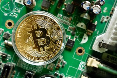 bitcoin elektrik devresi arka plan üzerinde