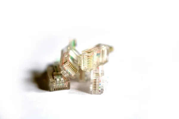 Złączami Ethernet Kable Krosowe — Zdjęcie stockowe