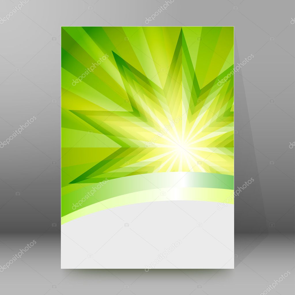 background report brochure Cover Pages A4 style abstract glow26