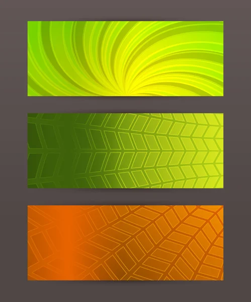 Horizontale banner kop abstracte gloed instellen lines09 — Stockvector