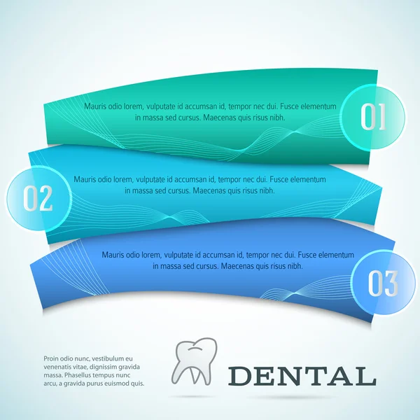 Conception élément modèle présentation instruction dentisterie — Image vectorielle