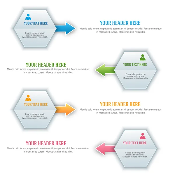 Manager design element template presentation guide — Stock Vector