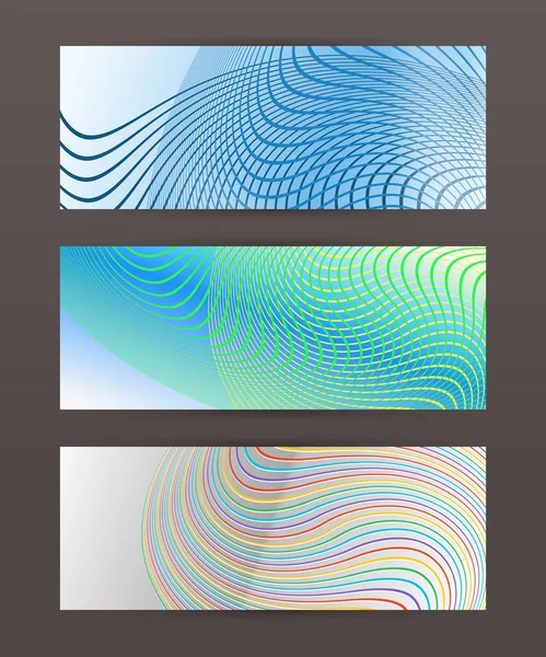 Set Horizontal banner design element background glow abstract sh — Stock Vector