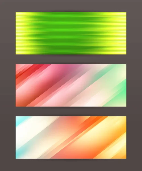 Set Horizontal banner design elemento fundo brilho abstrato sh — Vetor de Stock