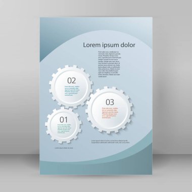 Tema broşür kapak sayfa A4 dişli