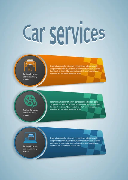 Car repair services of cars presentation booklet01 — Stock Vector