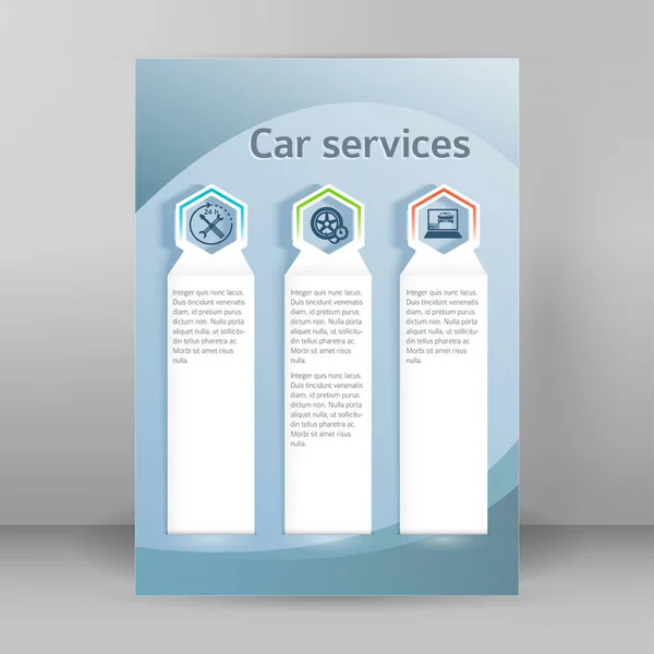 Services de réparation automobile de voitures présentation booklet03 — Image vectorielle